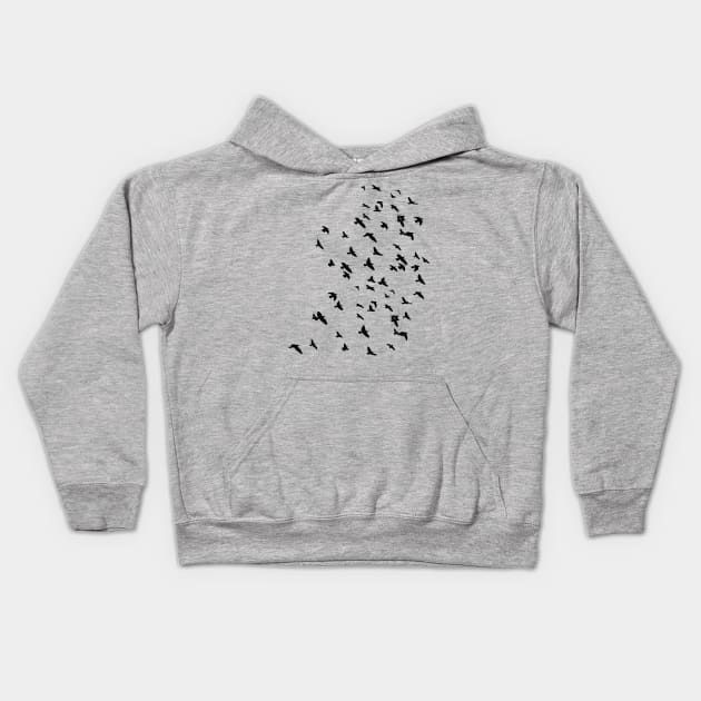 Flying birds Kids Hoodie by CindyS